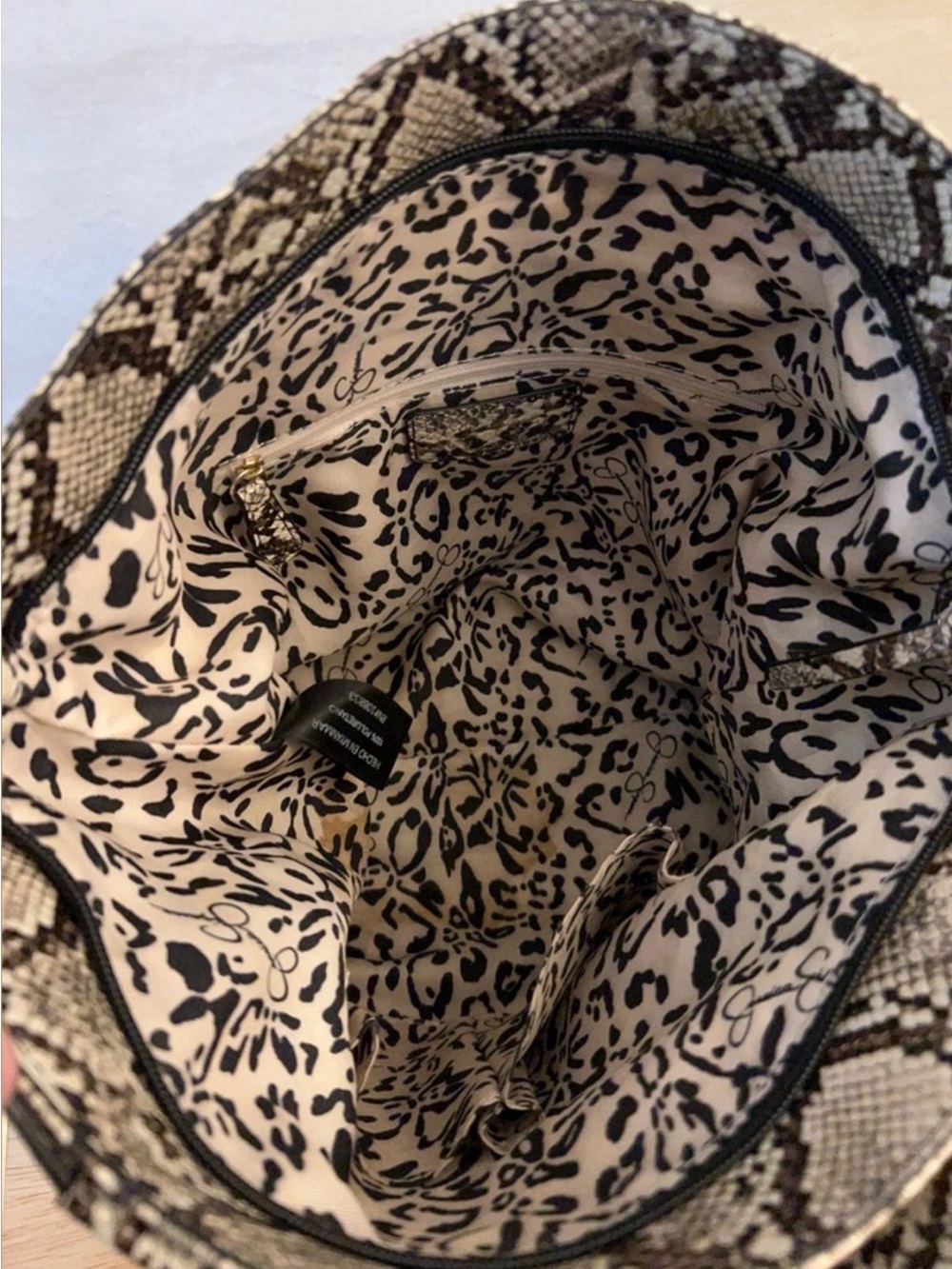 Jessica Simpson Snake-Print Shoulder Bag - Gray & Black - Picture 6 of 6